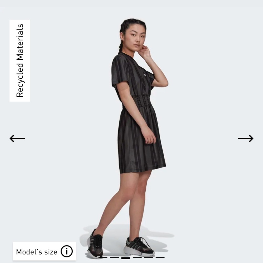 Adidas Smocked Stripe Dress | Soccer Dress - Picture 6 of 11